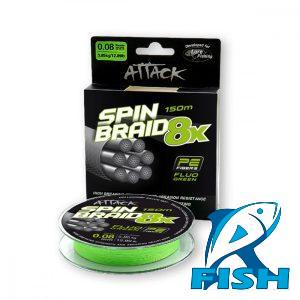 Upredena Struna Formax Attack Spinbraid X8 150m Fluo Green
